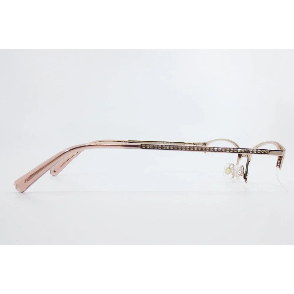Swarovski SK 5296 028 Rose Gold Crystal Detail Semi Rimless Eyeglasses 52-16-140